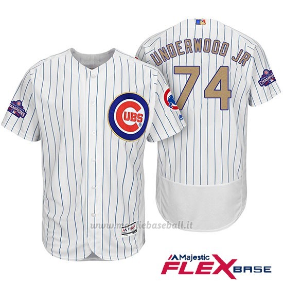 Maglia Baseball Uomo Chicago Cubs 74 Duane Underwood Jr. Bianco Or Program Flex Base
